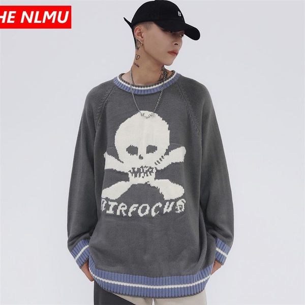 men's sweaters vintage loose skull printed jumper streetwear men 2021 hip hop harajuku casual pullover knitwear oversize wq819, White;black
men's sweaters vintage loose skull printed jumper streetwear men 2021 hip hop harajuku casual pullover knitwear oversize wq819, White;black