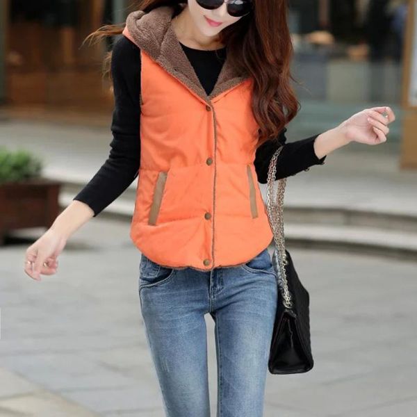 women's vests 2021 winter coat women hooded warm vest plus size solid color cotton jacket female wadded feminina chalecos, Black;white
women's vests 2021 winter coat women hooded warm vest plus size solid color cotton jacket female wadded feminina chalecos, Black;white