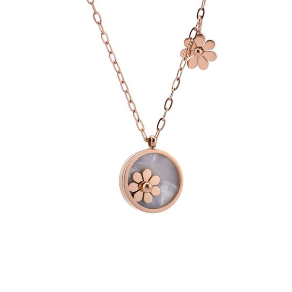 pendant necklaces gift stainless steel necklace temperament white shell daisy women, Silver
pendant necklaces gift stainless steel necklace temperament white shell daisy women, Silver