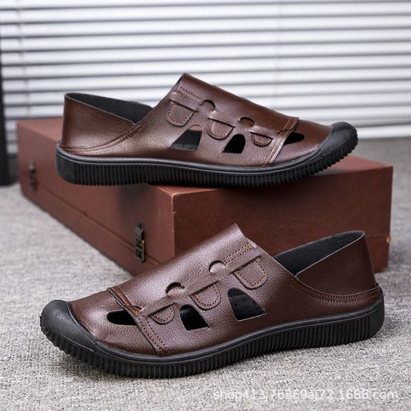2022 new summer mens shoes hollow out men leather shoes sandals breathable soft sole comfortable mens casual sandals light, Black
2022 new summer mens shoes hollow out men leather shoes sandals breathable soft sole comfortable mens casual sandals light, Black
