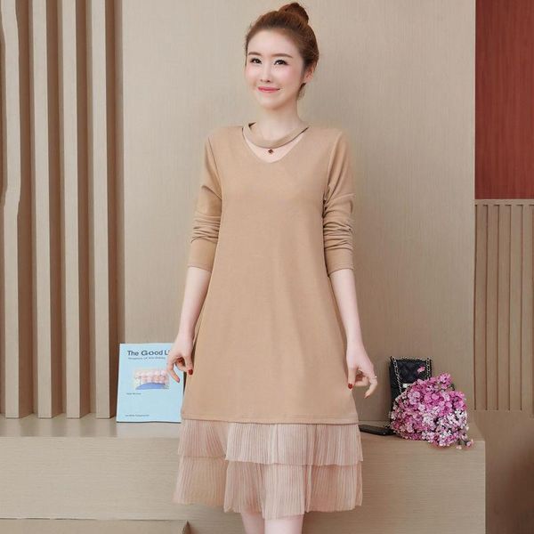 casual dresses women clothing 2021 ladies solid long sleeve v-neck dress female meshi stitching bottoming vestidos plus size 5xl d270, Black;gray
casual dresses women clothing 2021 ladies solid long sleeve v-neck dress female meshi stitching bottoming vestidos plus size 5xl d270, Black;gray