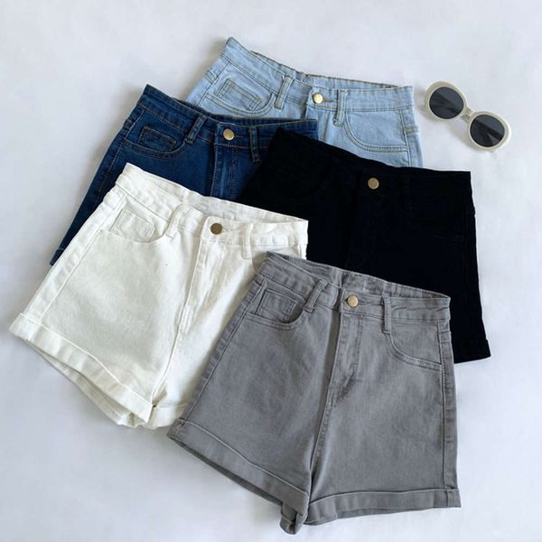 casual be denim shorts women high waist buttons pockets slim fit summer beach streetwear jeans, White;black
casual be denim shorts women high waist buttons pockets slim fit summer beach streetwear jeans, White;black
