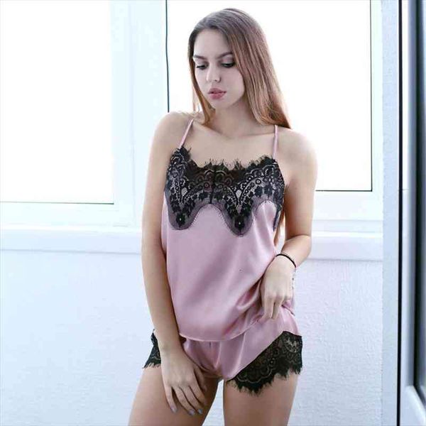 satin pajama set black lace pyjamas sleeveless sleepwear cute cami and shorts criss-cross nightwear, Black;red
satin pajama set black lace pyjamas sleeveless sleepwear cute cami and shorts criss-cross nightwear, Black;red