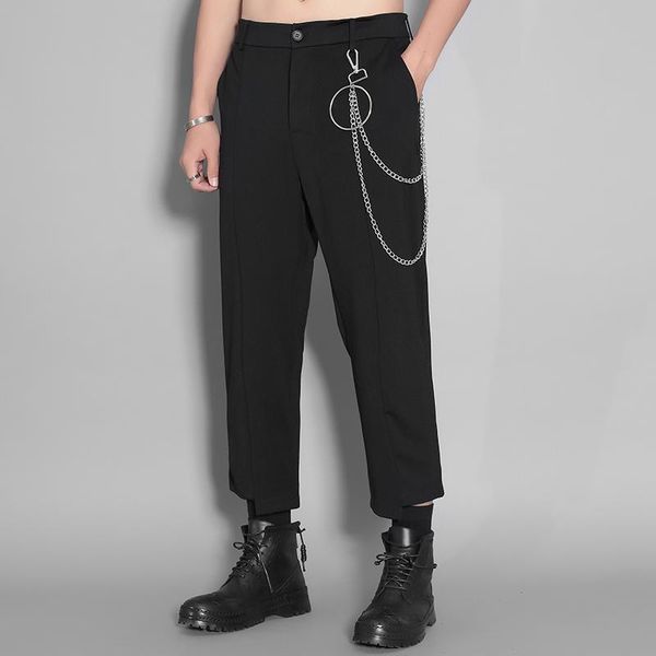 autumn and winter wear dark hong kong style individual trouser leg chain design nine-point trousers men's casual trousers, Black
autumn and winter wear dark hong kong style individual trouser leg chain design nine-point trousers men's casual trousers, Black