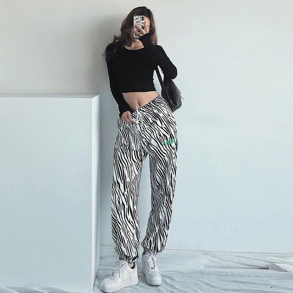 women's pants & capris jrmissli european american loose high-waisted jazz hip-hop zebra pattern tie-foot sports female, Black;white
women's pants & capris jrmissli european american loose high-waisted jazz hip-hop zebra pattern tie-foot sports female, Black;white
