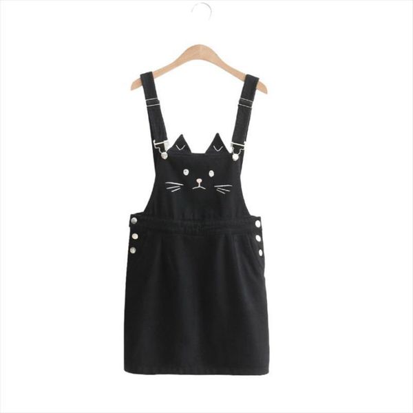 suspender cartoon cute cat womens dresses embroidery summer jeans students black mini denim bodycon vestidos mujer, Black;gray
suspender cartoon cute cat womens dresses embroidery summer jeans students black mini denim bodycon vestidos mujer, Black;gray