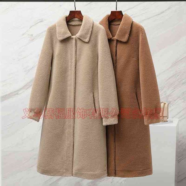 new korean imitation fur granular cashmere coat women's autumn and winter medium long sheep sheared, Black
new korean imitation fur granular cashmere coat women's autumn and winter medium long sheep sheared, Black