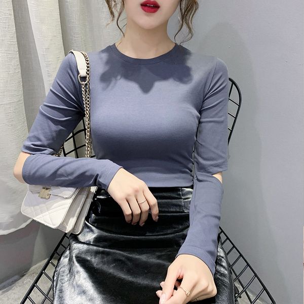 2021 new sping tshirt womens casual cotton shirts o-neck long sleeve slim t-shirt basic clothing camisas de moda mujer mcwy, White
2021 new sping tshirt womens casual cotton shirts o-neck long sleeve slim t-shirt basic clothing camisas de moda mujer mcwy, White