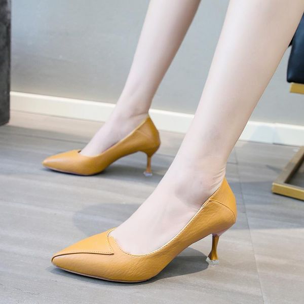 dress shoes office pointed toe high heel women 2021 spring pumps 7 cm stiletto shallow 3 colors, Black
dress shoes office pointed toe high heel women 2021 spring pumps 7 cm stiletto shallow 3 colors, Black