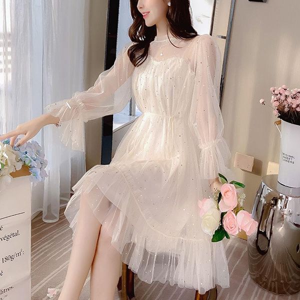 casual dresses women spring 2021 solid pink dress elegant a-line voile mesh chiffon knee-length flare sleeve empire stand blusas 0519, Black;gray
casual dresses women spring 2021 solid pink dress elegant a-line voile mesh chiffon knee-length flare sleeve empire stand blusas 0519, Black;gray