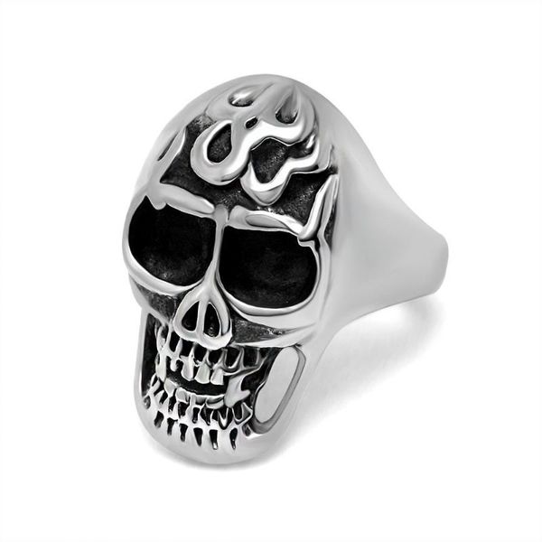 wedding rings fashion stainless steel fire skull ring couples men and women trendy simple punk jewelry gift s011, Slivery;golden
wedding rings fashion stainless steel fire skull ring couples men and women trendy simple punk jewelry gift s011, Slivery;golden