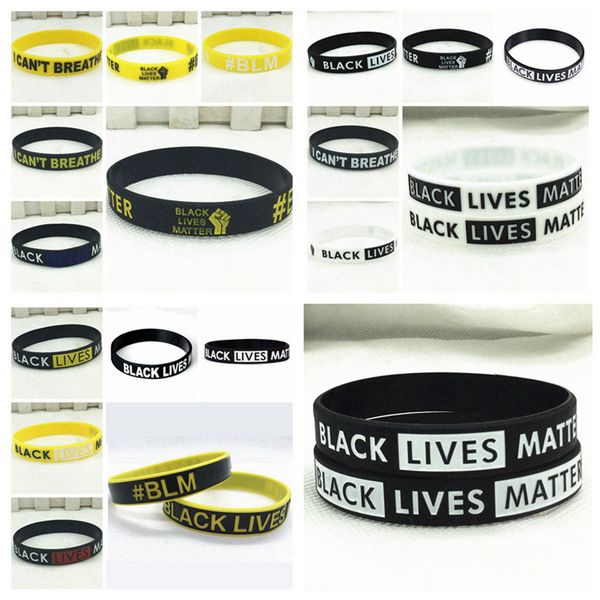 Black Lives Matter Silicone Wristband I CAN'T BREATHE Black Silicone Rubber Bracelet & Bangles For Men Women Party Favor 19styles RRA3133
Black Lives Matter Silicone Wristband I CAN'T BREATHE Black Silicone Rubber Bracelet & Bangles For Men Women Party Favor 19styles RRA3133