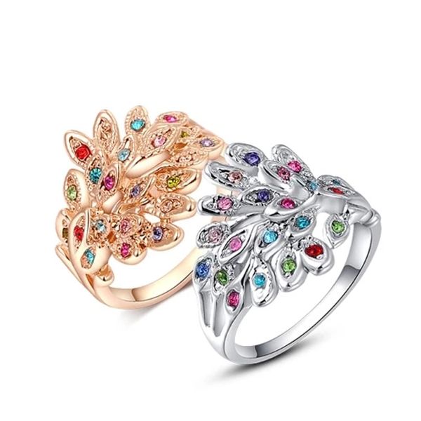 new fashion charm gold plated ring with colorful zircons rhinestone crystal for women girls party gift, Silver
new fashion charm gold plated ring with colorful zircons rhinestone crystal for women girls party gift, Silver