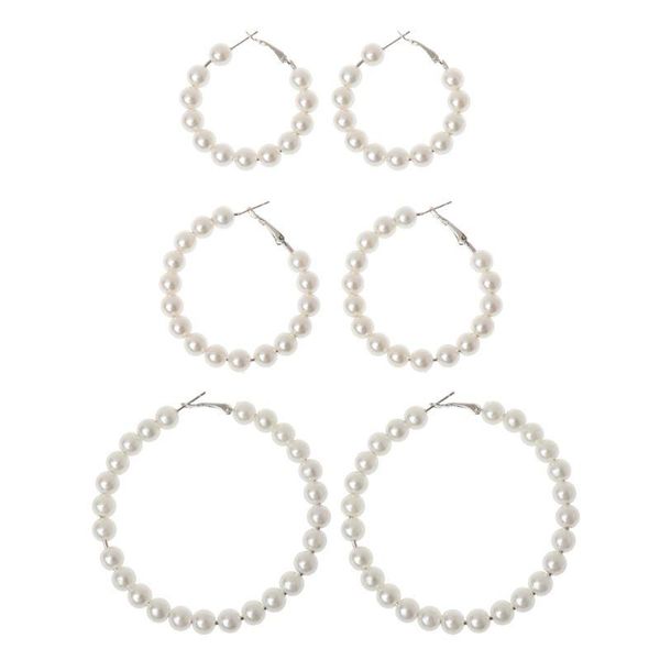 hoop & huggie elegant white pearls earrings women oversize pearl circle fashion jewelry, Golden;silver
hoop & huggie elegant white pearls earrings women oversize pearl circle fashion jewelry, Golden;silver