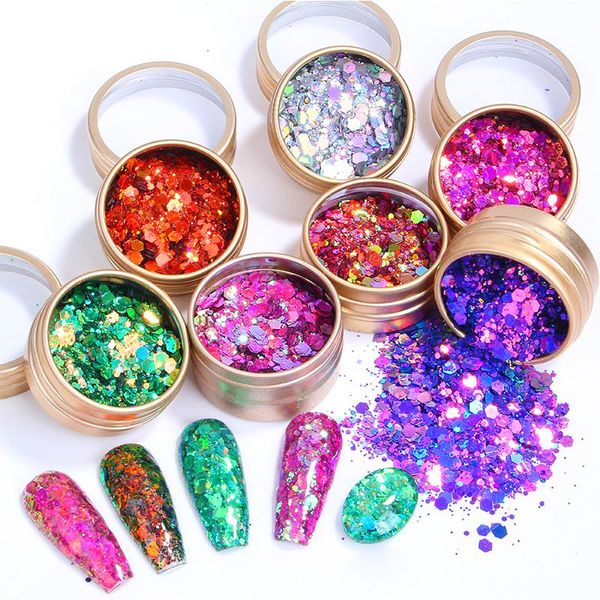 nail glitter 12 colors set chameleon mix size chunky paillette flakes sequins for acrylic art resin diy, Silver;gold
nail glitter 12 colors set chameleon mix size chunky paillette flakes sequins for acrylic art resin diy, Silver;gold
