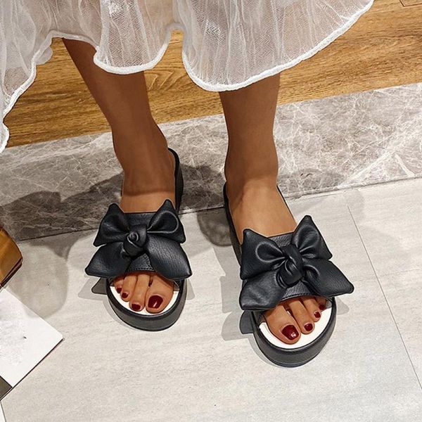 slippers women slides butterfly knot leather ladies platform flat shoes woman sandals comfortable casual fashion female 2021, Black
slippers women slides butterfly knot leather ladies platform flat shoes woman sandals comfortable casual fashion female 2021, Black