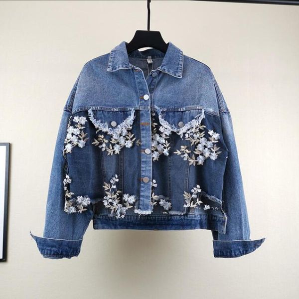 women's jackets denim jacket autumn 2021 style korean mesh stitching embroidery flowers loose, Black;brown
women's jackets denim jacket autumn 2021 style korean mesh stitching embroidery flowers loose, Black;brown