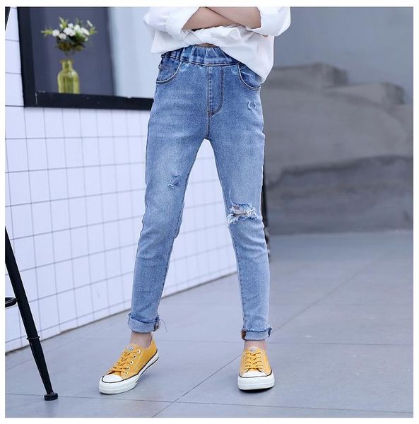 jeans girls stretch hole children summer light casual straight trousers boys fashion wild pants, Blue
jeans girls stretch hole children summer light casual straight trousers boys fashion wild pants, Blue