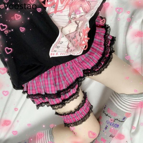 gothic lolita style mini skirts women sweet pink plaid lace trim tiered skirt korean girls harajuku high waist punk skirts, Black
gothic lolita style mini skirts women sweet pink plaid lace trim tiered skirt korean girls harajuku high waist punk skirts, Black