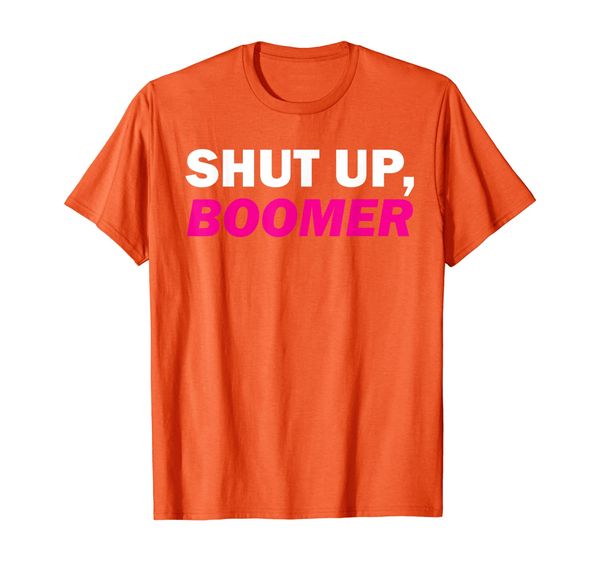 funny millennial shut up boomer meme t-shirt, White;black 
funny millennial shut up boomer meme t-shirt, White;black