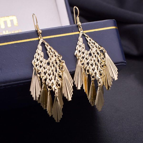 dangle & chandelier kaimin fashion charm gold color long tassel vintage metal fringe earrings drop big leaf women earing jewelry wholesale, Silver
dangle & chandelier kaimin fashion charm gold color long tassel vintage metal fringe earrings drop big leaf women earing jewelry wholesale, Silver