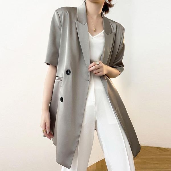 women's suits & blazers short sleeve grey suit coat large women's thin autumn loose fat sister 80138, White;black
women's suits & blazers short sleeve grey suit coat large women's thin autumn loose fat sister 80138, White;black