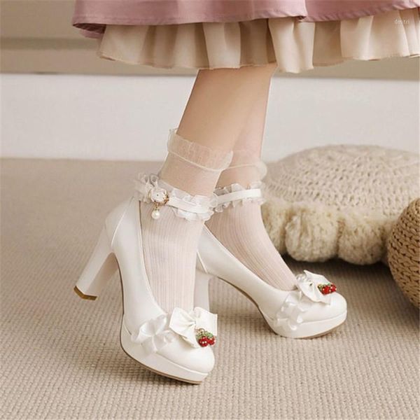 dress shoes pxelena ruffles charming women wedding white beige pink black high heels 9cm strawberry bow knot party princess pump
dress shoes pxelena ruffles charming women wedding white beige pink black high heels 9cm strawberry bow knot party princess pump
