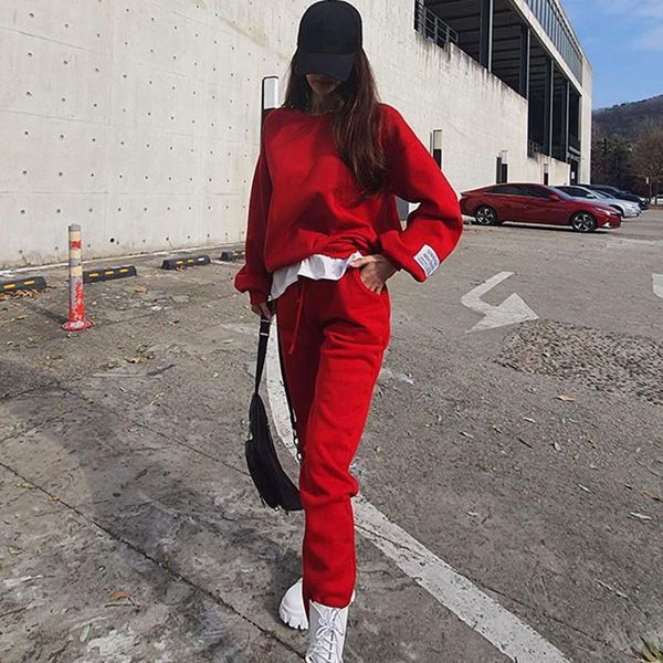 women's two piece pants fashion korean tracksuit women cotton couple sport long sleeve solid pullover ensemble femme sets de50ctz, White
women's two piece pants fashion korean tracksuit women cotton couple sport long sleeve solid pullover ensemble femme sets de50ctz, White