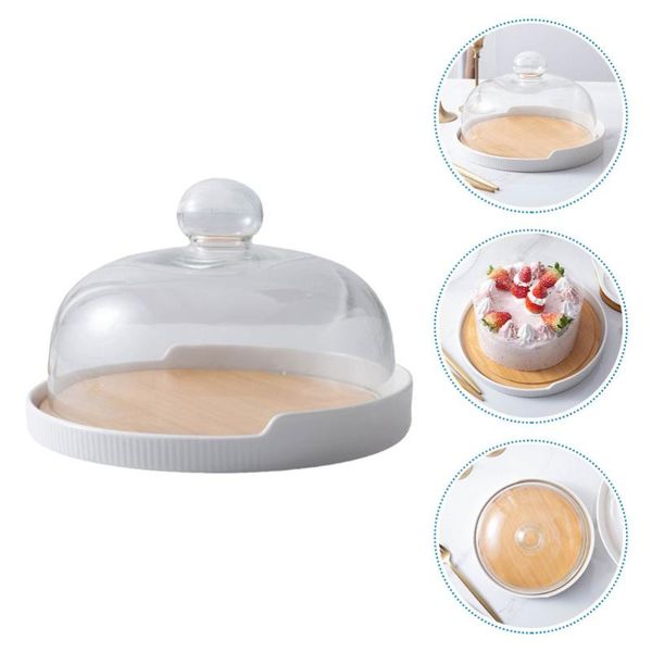 dishes & plates 1 set of household cake plate with cover rotating dessert tray glass
dishes & plates 1 set of household cake plate with cover rotating dessert tray glass