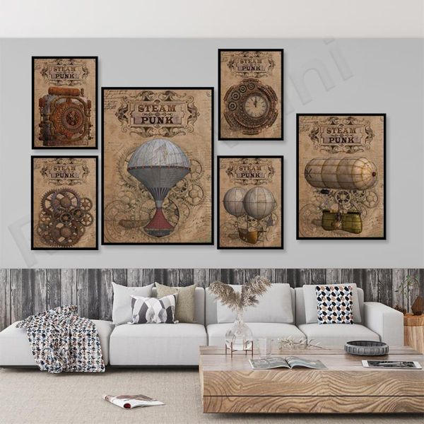 paintings art poster printmaking industrial fantasy clock gear air balloon, vintage victorian style wall deco
paintings art poster printmaking industrial fantasy clock gear air balloon, vintage victorian style wall deco