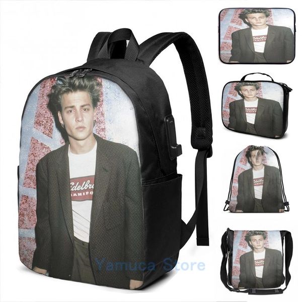 backpack funny graphic print johnny depp usb charge men school bags women bag travel laptop
backpack funny graphic print johnny depp usb charge men school bags women bag travel laptop