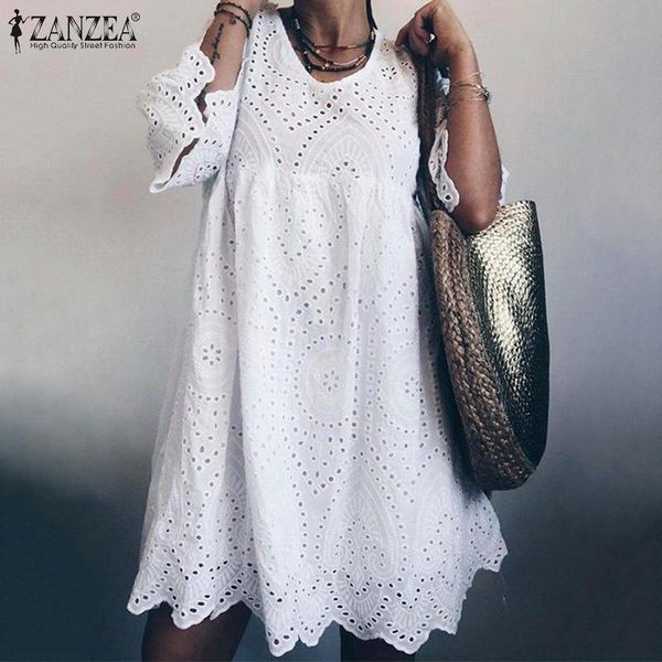 elegant lace dress women's summer sundress zanzea 2021 flare sleeve knee length vestidos female bohemain hollow cotton robe 5xl, White;black
elegant lace dress women's summer sundress zanzea 2021 flare sleeve knee length vestidos female bohemain hollow cotton robe 5xl, White;black