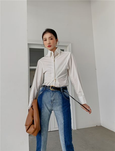 new spring 2021 fashion designer white long sleeve shirt women and blouses zipper runway korean style clothes kfit
new spring 2021 fashion designer white long sleeve shirt women and blouses zipper runway korean style clothes kfit