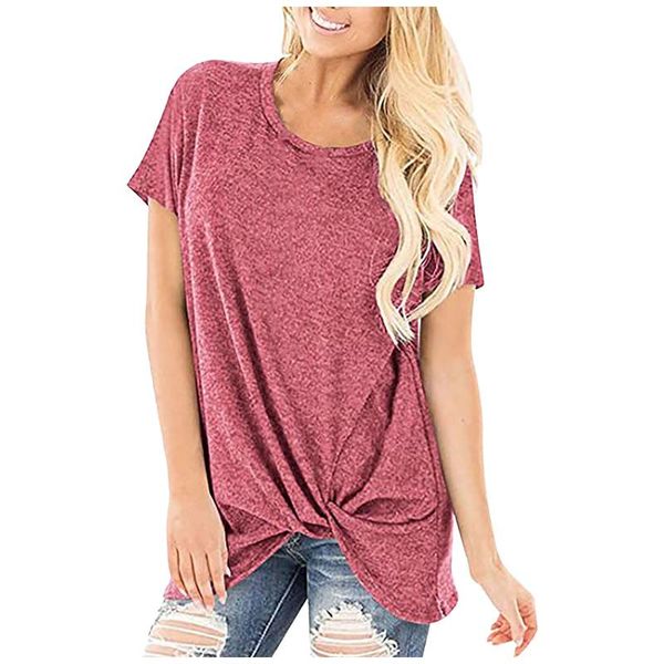 women's blouses & shirts casual comfy short sleeve blouse v-neck tee t-shirt twist-knot blusas feminina verao 2021 shirt, White
women's blouses & shirts casual comfy short sleeve blouse v-neck tee t-shirt twist-knot blusas feminina verao 2021 shirt, White