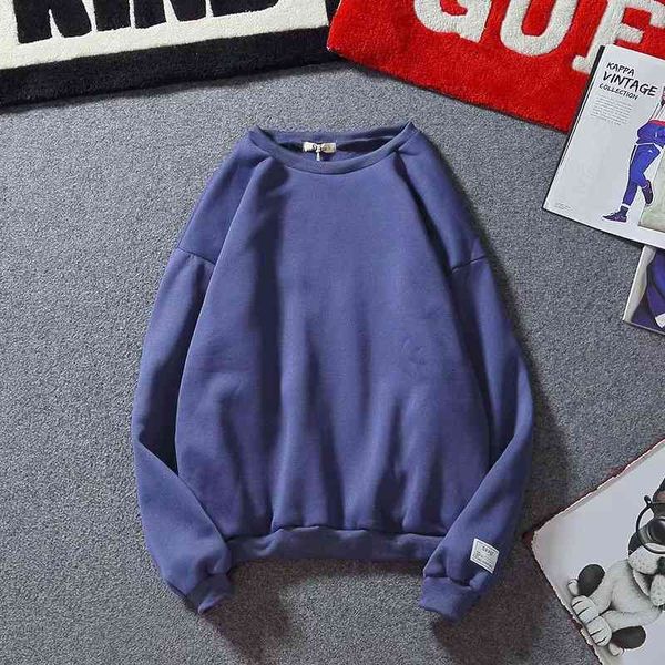 2021wy193 men's casual round neck pullover with velvet sweater jacket simple loose student class uniform for boys and girls, Black
2021wy193 men's casual round neck pullover with velvet sweater jacket simple loose student class uniform for boys and girls, Black