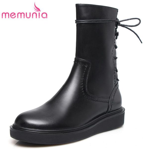 boots memunia 2021 fashion genuine leather ankle women zipper flat with platform cross tied round toe shoes casual, Black
boots memunia 2021 fashion genuine leather ankle women zipper flat with platform cross tied round toe shoes casual, Black