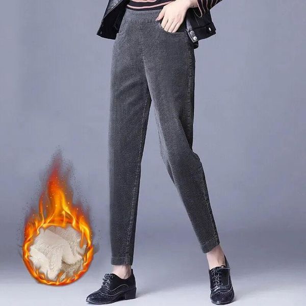 women's pants & capris vintage thicken corduroy harem female snow wear high waist warm velvet pencil fashoin slim elastic trousers, Black;white
women's pants & capris vintage thicken corduroy harem female snow wear high waist warm velvet pencil fashoin slim elastic trousers, Black;white