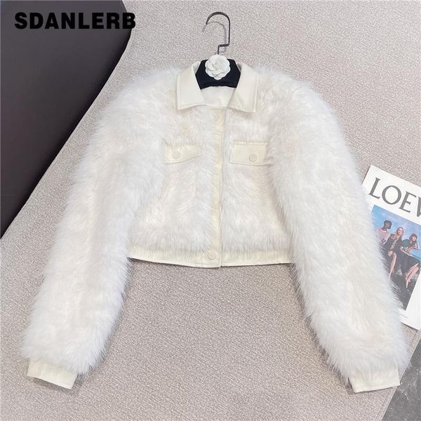 women's jackets long sleeve solid color leather patchwork short jacket 2021 winter fashionable sweet artificial fur cropped coat, Black;brown
women's jackets long sleeve solid color leather patchwork short jacket 2021 winter fashionable sweet artificial fur cropped coat, Black;brown