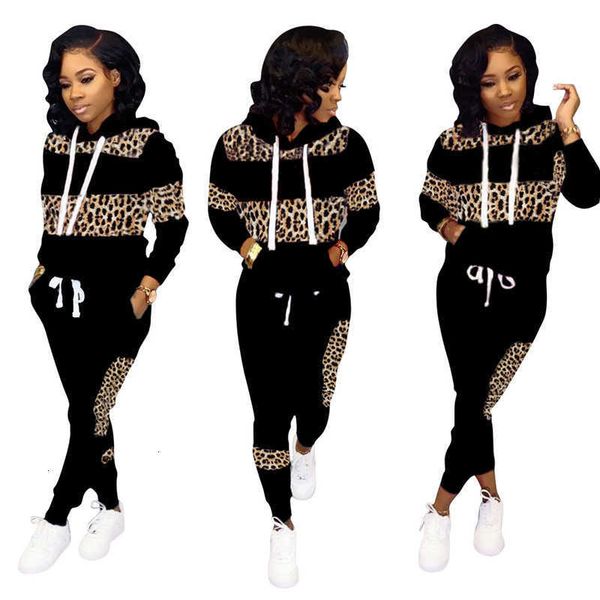 women's two piece pants leopard designer tracksuits casual long sleeve hooded sets 20ss women ou iu4l, White
women's two piece pants leopard designer tracksuits casual long sleeve hooded sets 20ss women ou iu4l, White