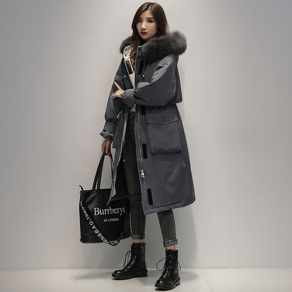 winter with cotton hood real lady fox fur collar warm female jacket mid-long down outerwear c66 g4u8, Black
winter with cotton hood real lady fox fur collar warm female jacket mid-long down outerwear c66 g4u8, Black