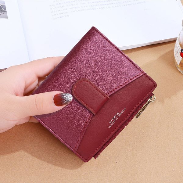 short zipper coin purses lady fashion bifold wallets for women solid pu leather credit card holders womens wallet, Red;black
short zipper coin purses lady fashion bifold wallets for women solid pu leather credit card holders womens wallet, Red;black