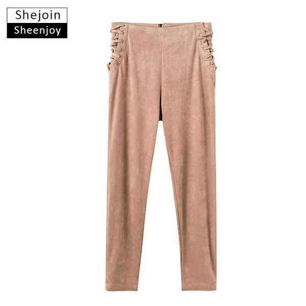 women's pants & capris shejoinsheenjoy lace up suede long women autumn winter high waist elastic slim pencil skinny bodycon ladies trou, Black;white
women's pants & capris shejoinsheenjoy lace up suede long women autumn winter high waist elastic slim pencil skinny bodycon ladies trou, Black;white
