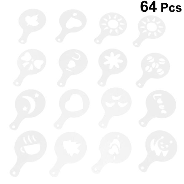 craft tools 64pcs plastic coffee stencil barista cake decorating hollow baking template for latte cappuccino cupcake cookie
craft tools 64pcs plastic coffee stencil barista cake decorating hollow baking template for latte cappuccino cupcake cookie