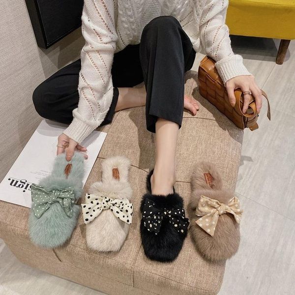 slippers autumn and winter 2022 baotou hairy female korean version of the bow fashion half, Black
slippers autumn and winter 2022 baotou hairy female korean version of the bow fashion half, Black
