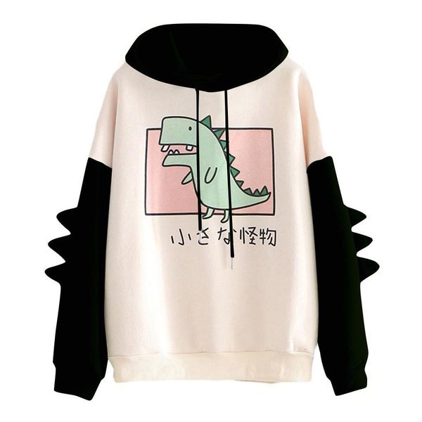 40@ women hoodies fashion women casual print long sleeve splice dinosaur sweatshirts sudadera mujer, Black
40@ women hoodies fashion women casual print long sleeve splice dinosaur sweatshirts sudadera mujer, Black