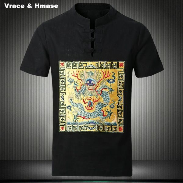 chinese style embroidery dragon pattern fashion casual t shirt 2021 summer cotton&linen quality short sleeve t shirt men m-5xl, White;black
chinese style embroidery dragon pattern fashion casual t shirt 2021 summer cotton&linen quality short sleeve t shirt men m-5xl, White;black