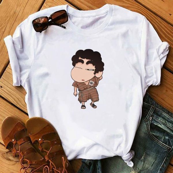harajuku tshirt women causal t-shirt cartoon anime graphic tees woman clothes cute female t-shirts tees, White