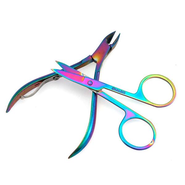 nail art kits rainbow stainless steel cuticle scissors triangle remover cleaning knife dead skin fork double-sided tools
nail art kits rainbow stainless steel cuticle scissors triangle remover cleaning knife dead skin fork double-sided tools