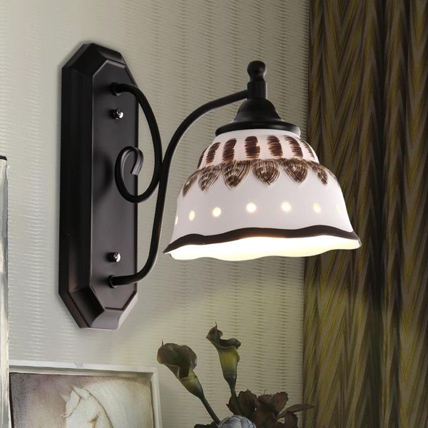 wall lamp american ceramic light retro bedside easy to install corridor living room/bedroom/restaurant e 27 ac 90-260 v
wall lamp american ceramic light retro bedside easy to install corridor living room/bedroom/restaurant e 27 ac 90-260 v