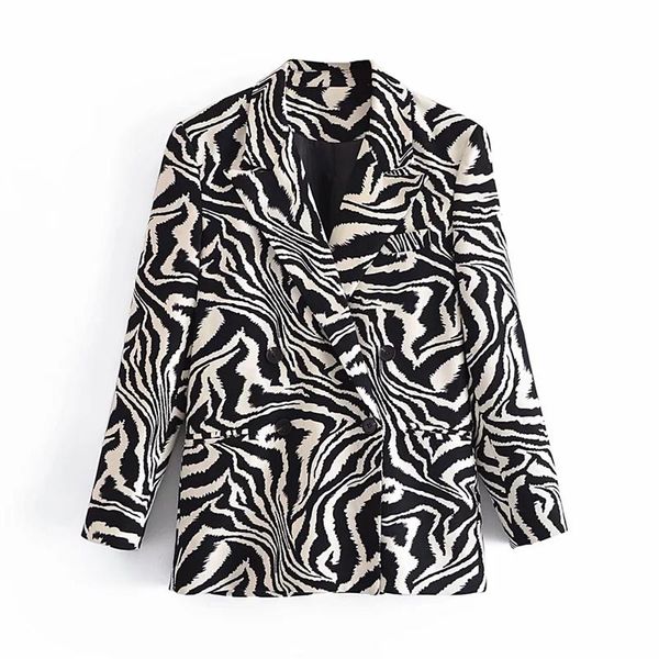 women's suits & blazers woman elegant zebra stripes blazer 2021 autumn fashion female long sleeve straight ladies high street outwear, White;black
women's suits & blazers woman elegant zebra stripes blazer 2021 autumn fashion female long sleeve straight ladies high street outwear, White;black